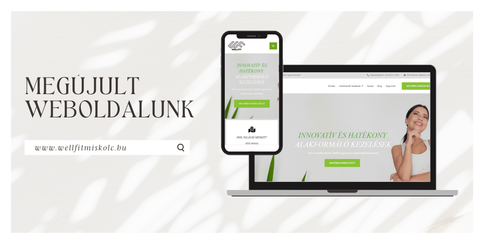 Megújul a Wellfit Fogyasztó és Alakformáló Központ weboldala